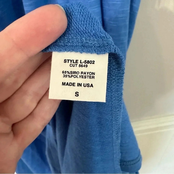 Lanston Women’s Blue Spaghetti Strap High-Low Pleated Ruffle Dress Size S NWT - Picture 6 of 7